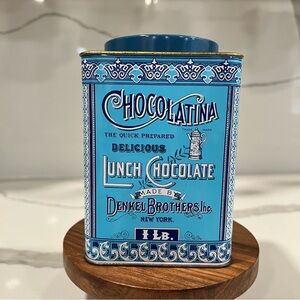Vintage Denkel's Chocolate natural metal tin‎ replica chocolatina collector item